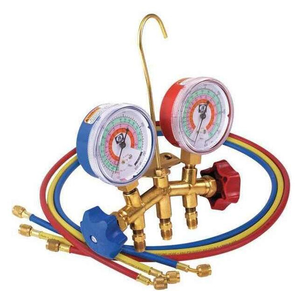 Jb Industries Manifold Gauge Kit,5 ft L,2 1/2 in Gauge M2-5-410A-SS