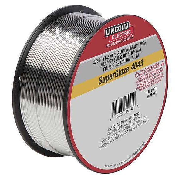 Lincoln Electric MIG Welding Wire,4043,.045,Spool ED030310