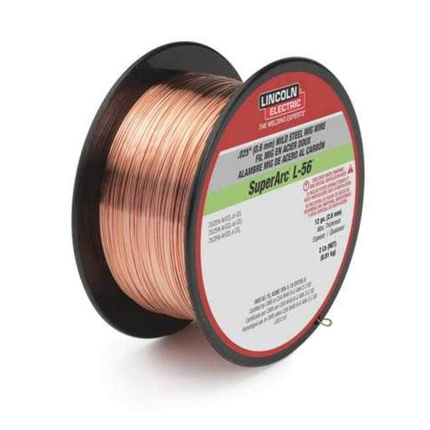 Lincoln Electric MIG Welding Wire,L-56,.025,Spool ED030583