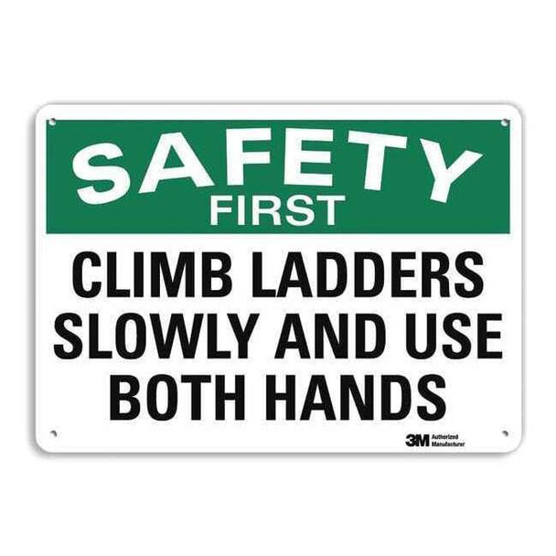 Safety Sign, 10 in H, 14 in W, Plastic, English, U7-1172-NP_14X10