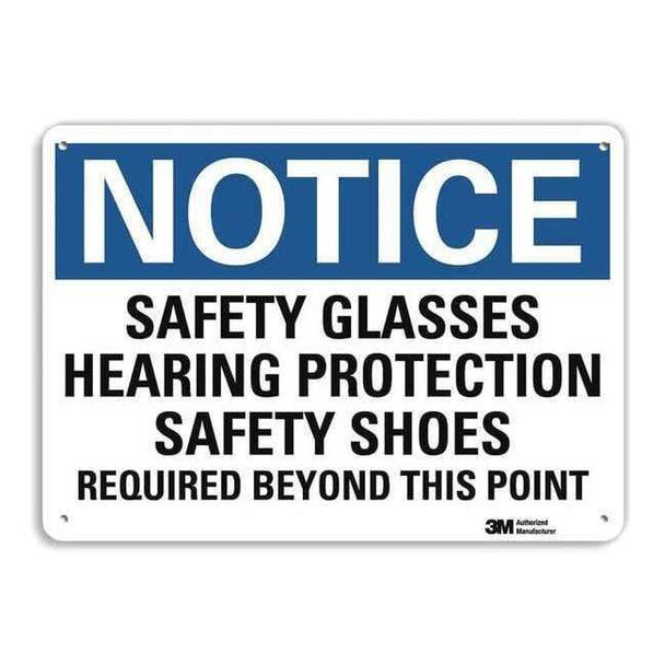 Lyle Plastic Notice Sign,4 Holes,14"x10", U5-1498-NP_14X10 U5-1498-NP_14X10