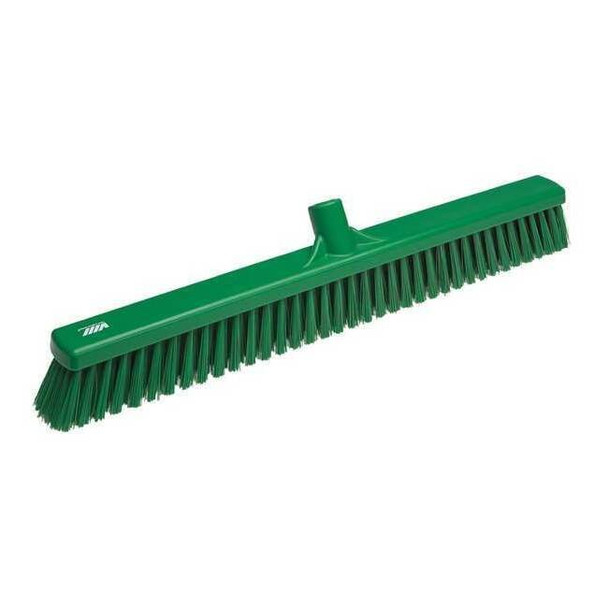Vikan 24 in Sweep Face Broom Head, Soft, Synthetic, Green 31992