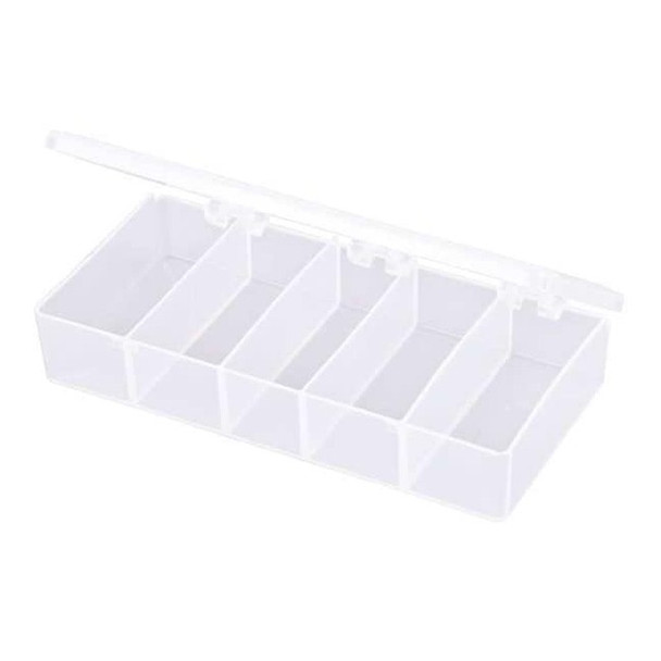 Compartment Box with 5 compartments, Plastic, 1 3/8 in H x 3-3/16 in W