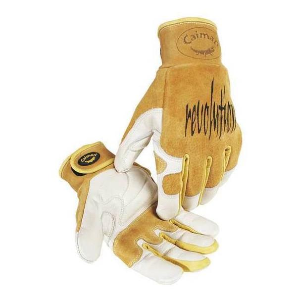 1828 Welding Gloves, Hook-and-Loop Cuff, Wing Thumb, Premium Cowhide, L, 1 PR