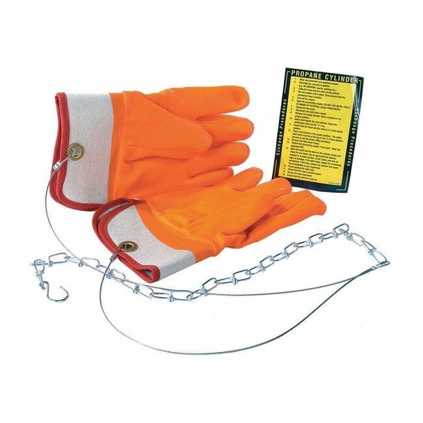Ideal Warehouse Innovations Propane Gloves,PVC,Orange,1/2" W 70-1020