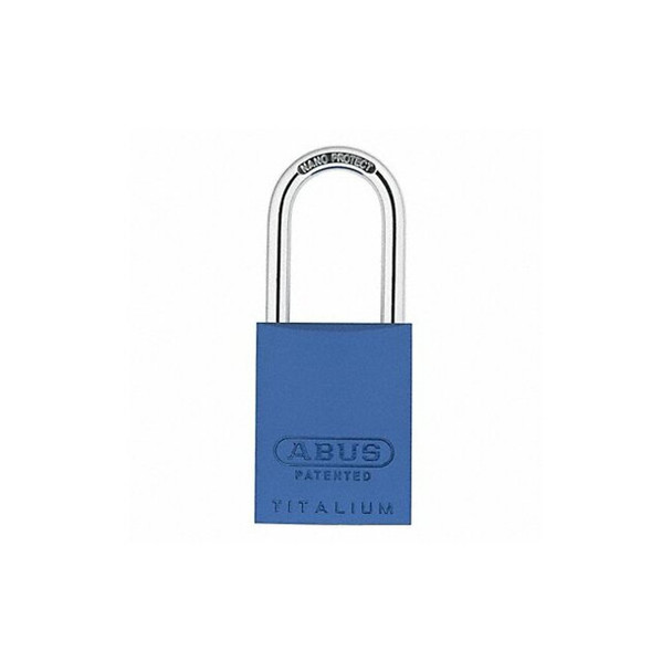 Abus Keyed Padlock, 29/32 in,Rectangle,Blue 83AL/40 (200) KA Blue