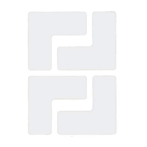Floor Marking Tape, Polyester, No Legend, White, 2 in W., 8 mil Thickness, 20 PK