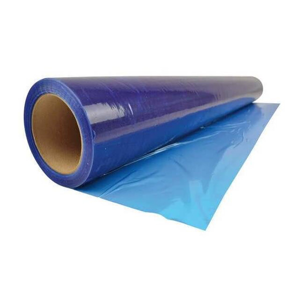 3 mil Duct Protection Film, 36 in W x 200 ft L, Adhesive Back, Blue