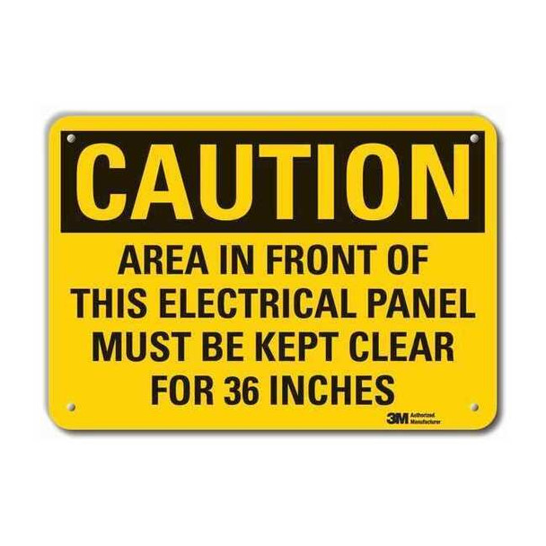 Lyle Caution Sign,10 in. H,Aluminum, LCU3-0466-RA_14x10 LCU3-0466-RA_14x10
