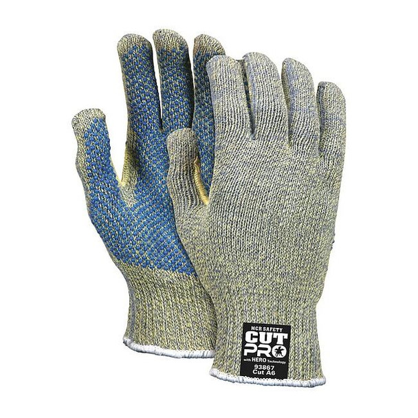 Cut Resistant Coated Gloves, Cut Level A4 ,Dotted ,PVC ,Dotted ,M 1 PR