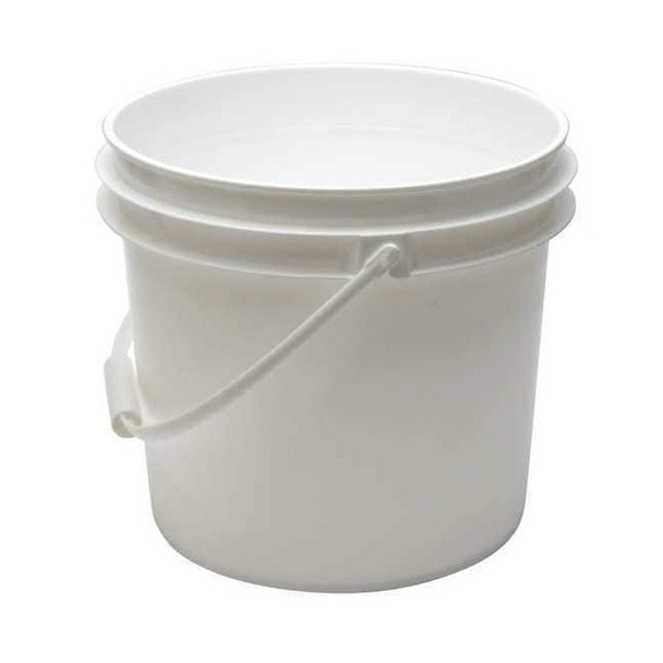 Manufacturer Varies Pail, 3.5 gal., Plastic Handle, White ROP2135-WP