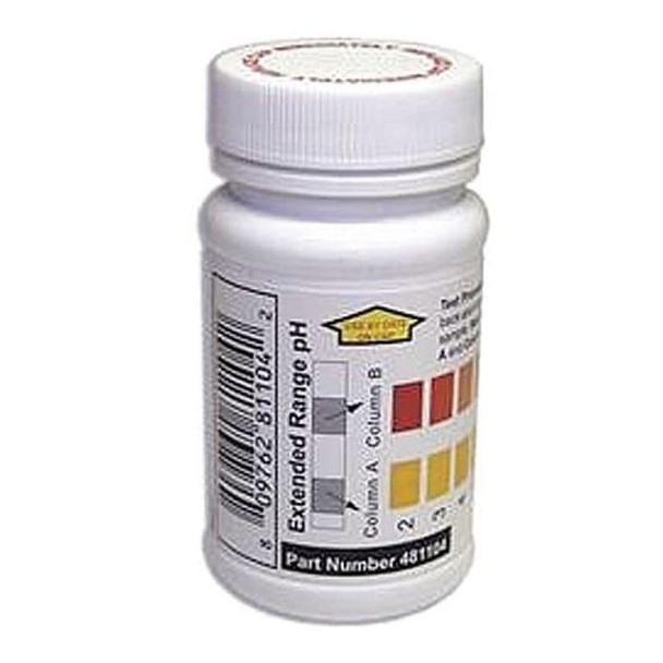 Industrial Test Systems Test Strips,pH,2-12ppm,PK50 481104