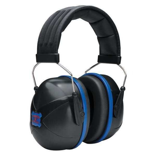 Nextera Over-the-Head Ear Muffs, 30 dB NRR, Passive, General Purpose, Black/Blue