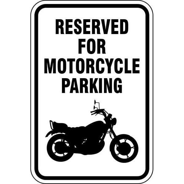 Lyle Motorcycle Parking Sign,18" x 12, RP-114-12HA RP-114-12HA