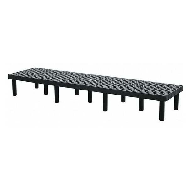 Structural Plastics Dunnage Rack,1400 lb.,HDPE,96 W x 24 D D9624