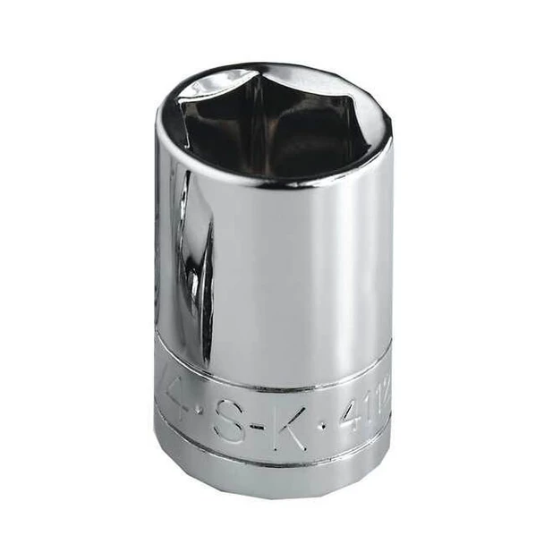 1/4 in Drive, 3/16" SAE, Socket, 12 Points,  Steel, Chrome, 3/16 in