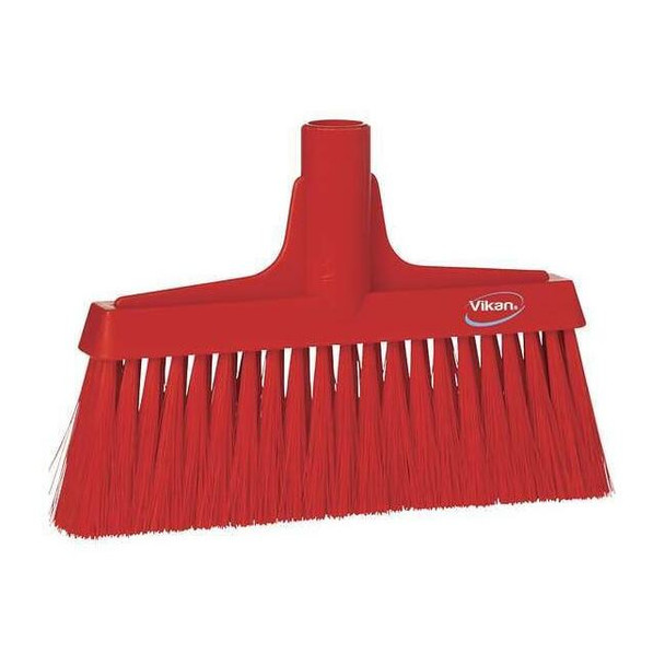 Remco 9 1/2 in Sweep Face Broom Head, Soft, Synthetic, Red 31044