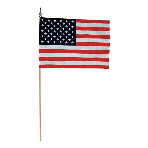 Annin Flagmakers US Hand Held Flag Set,12in.Hx18in.W,PK12 3875