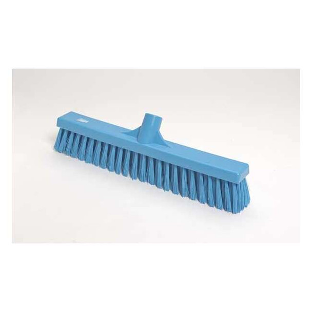Remco 16 in Sweep Face Broom Head, Soft/Stiff Combination, Synthetic, Blue 31743