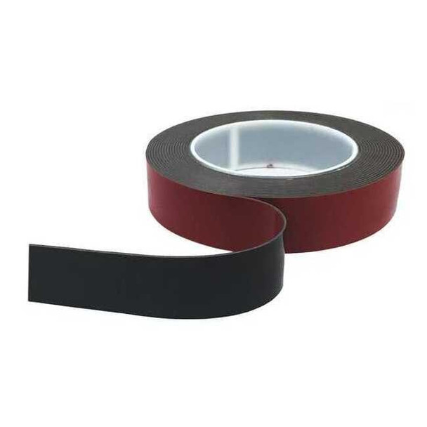 Double-Sided Foam Tape, 1 in W, 5 1/2 yd L, 1/16 in, Acrylic Foam, Double-Sided