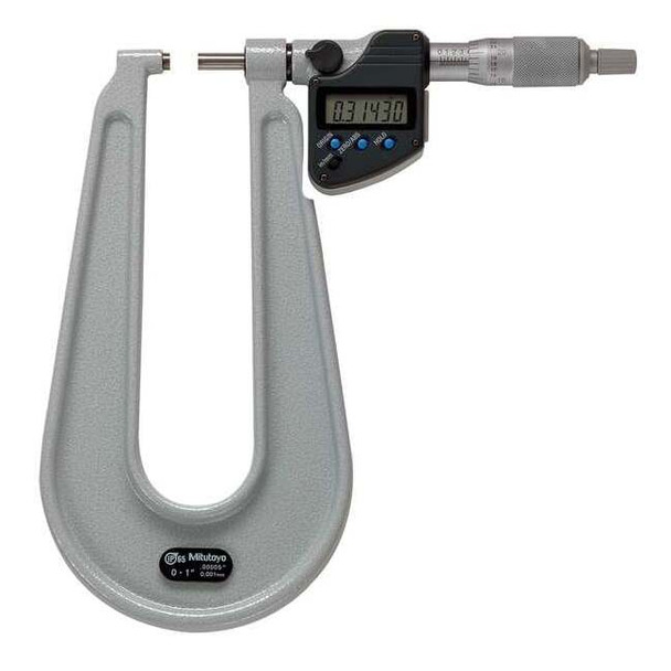 Mitutoyo Digital Micrometer,Deep Throat,1",SPC 389-351-32