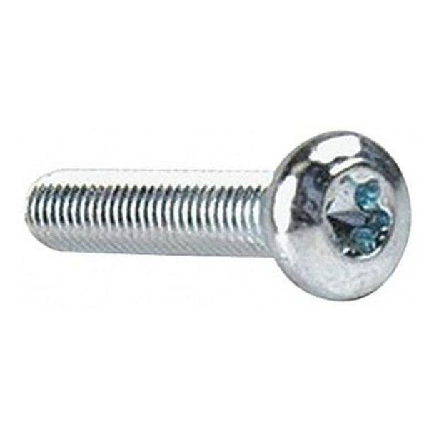 #10-32 x 1 in Torx Pan Machine Screw, Zinc Plated Steel, 100 PK