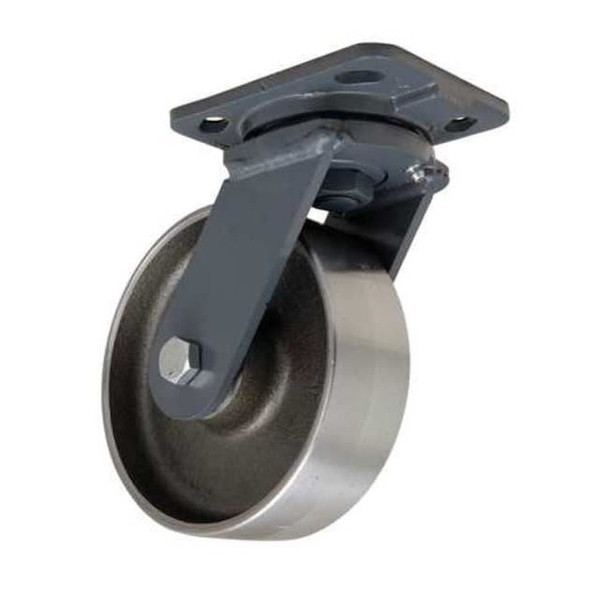 Hamilton Plate Caster,Swivel,Forged Steel,6 in,2000 lb,B S-WH-6FSB