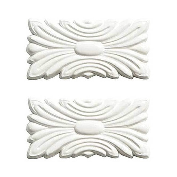 Mirredge Seam Plates, 3 in L, 1 1/2 in W, 1/4 in H, Dove White 88502