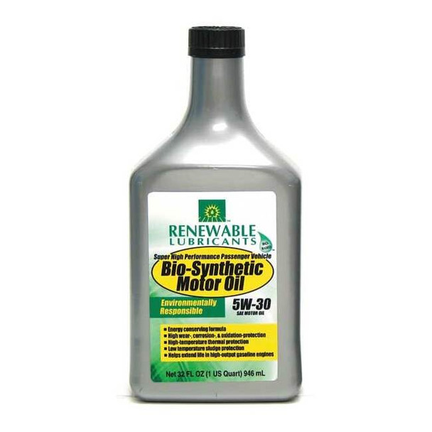 Renewable Lubricants Engine Oil, 5W-30, Bio-Synthetic, 1 Qt. 85121