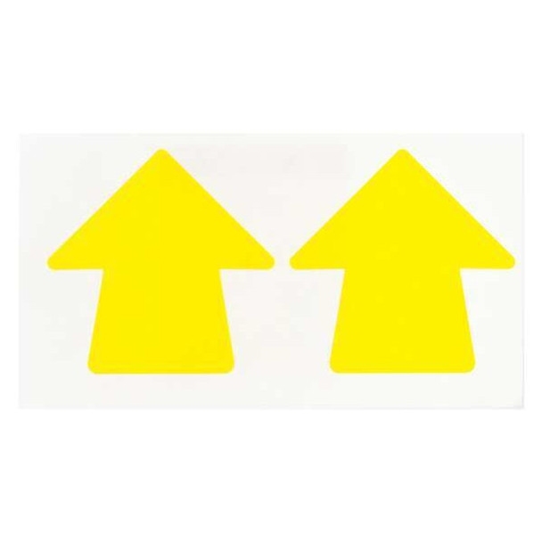 Brady Floor Tape,Yellow,2 inx2 in,Arrow,PK100 121046 Brady Floor Tape,Yellow,2 inx2 in,Arrow,PK100 121046