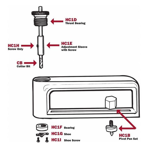 Malco Hole Cutter Shoe Screw for 1ELG5,1ELH8 HC1I