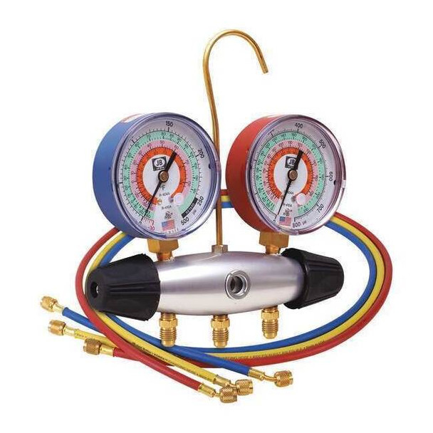 Jb Industries Manifold Gauge, 2-Valve 24233
