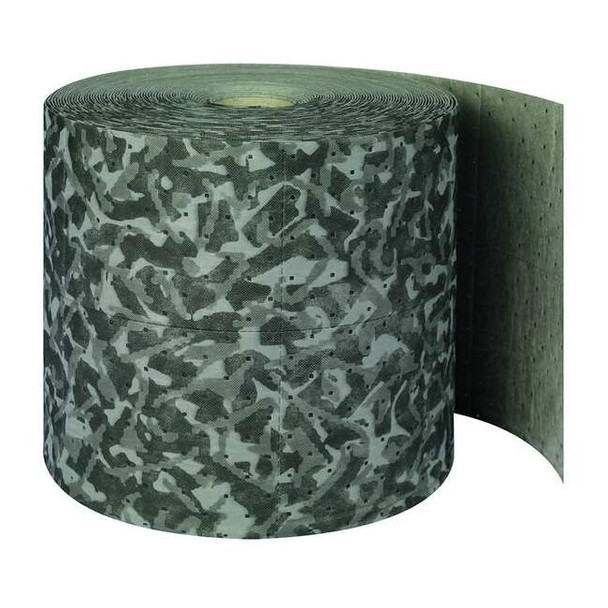 Brady Sorbent Roll, 26 gal, 15 in x 150 ft, Universal, Gray, Polypropylene BM15
