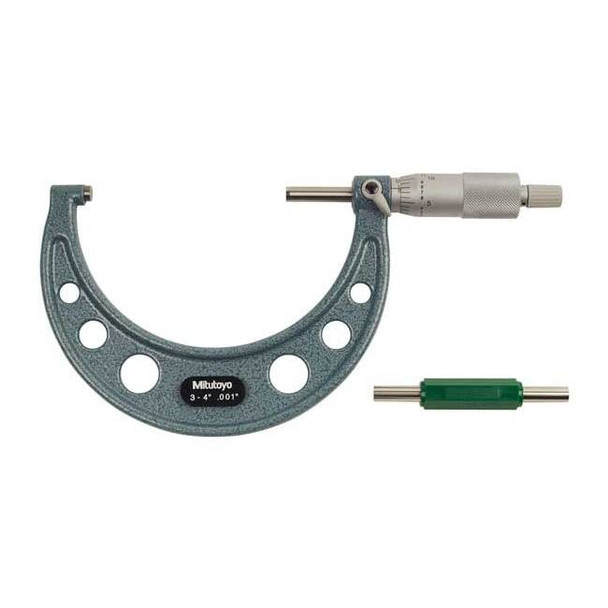 Mitutoyo Micrometer,3-4 In,0.001 In,Ratchet 103-180