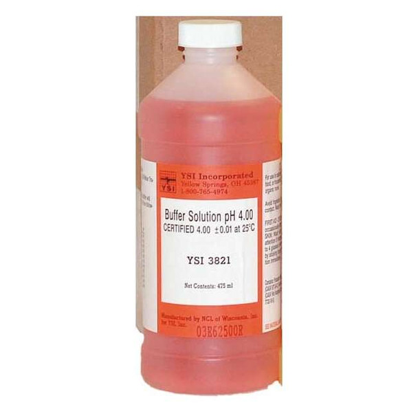 Ysi Buffer Solution,pH,4.00,Pt,PK6 3821