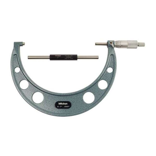 Mitutoyo Micrometer,6-7 In,0.0001 In 103-221