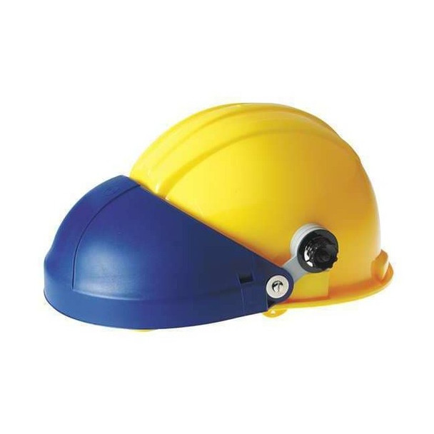 Faceshield Mounting Bracket, For Use With Hard Hats and Faceshields Blue