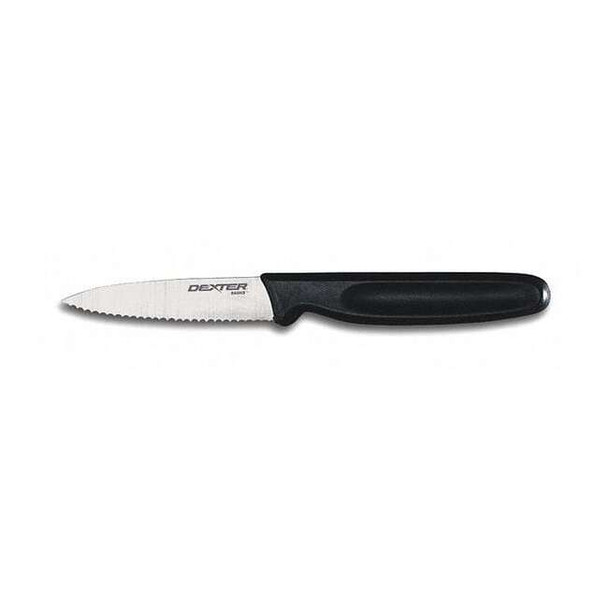 Dexter Russell Paring Knife,3 1/4 in Blade,Black/White 31437