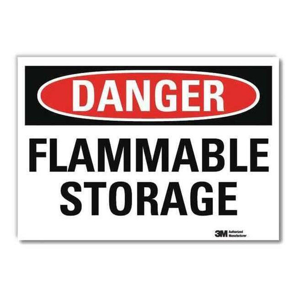 Danger Sign, 10 in H, 14 in W,Horizontal Rectangle, English, U3-1508-RD_14X10