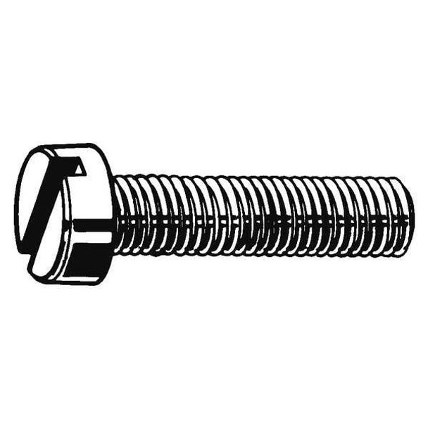 M4-0.70 x 10 mm Slotted Cheese Machine Screw, Plain 316 Stainless Steel, 50 PK