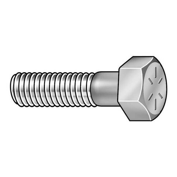 Grade 8, 7/16"-14 Hex Head Cap Screw, Armor Coat Steel, 1 in L, 25 PK