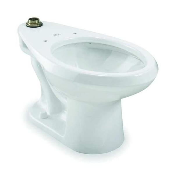 Toilet Bowl, 1.1 to 1.6 gpf, Flushometer, Floor Mount, Elongated, White