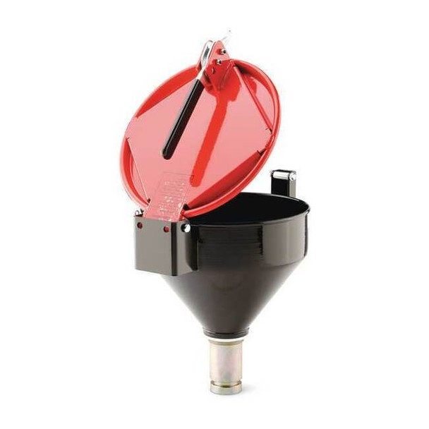 Pig Drum Funnel, 15 in H, Red, Steel DRM1127-RD-NPT