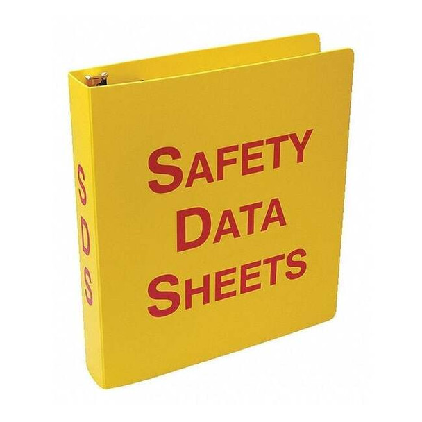 Accuform Binder, Safety Data Sheets, 12 in W, 11 5/8 in H ZRS643