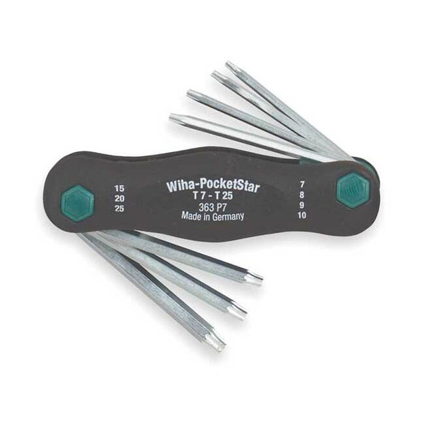 Wiha 7 Piece Torx? Flag Handle Torx? Key Set, 36396 36396