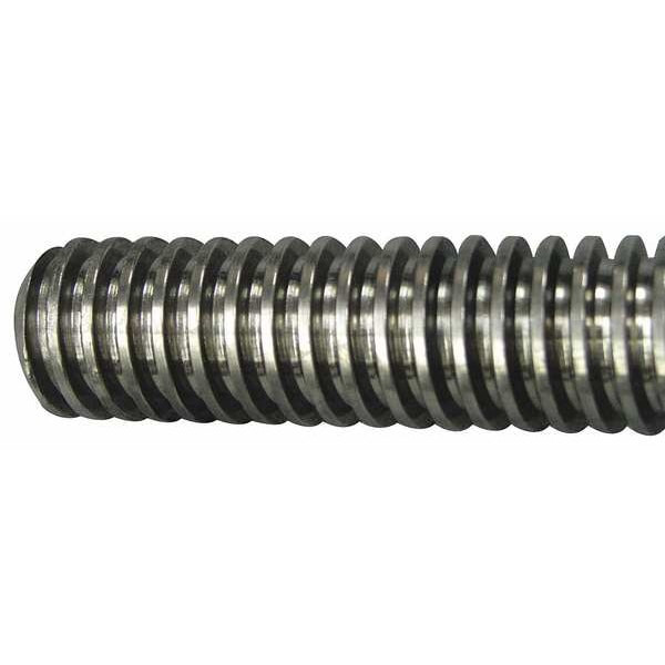 Threaded Rod, 1/2"-10, Steel, Plain Finish, 36 in Length
