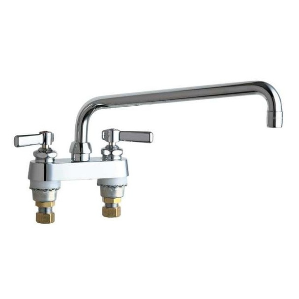 Low Arc Kitchen Faucet, Manual, 4" Mount, 2 Hole Commercial