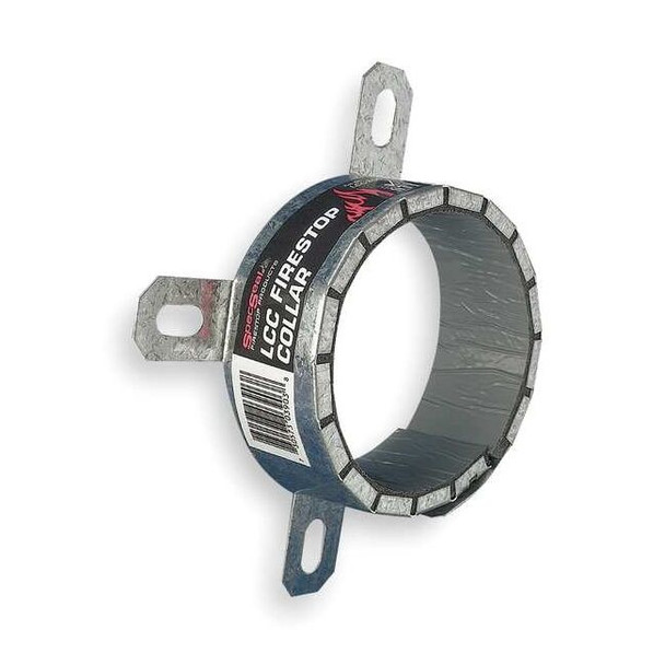 Sti Firestop Pipe Collar,Silv,Steel,4.3"Dia. LCC300