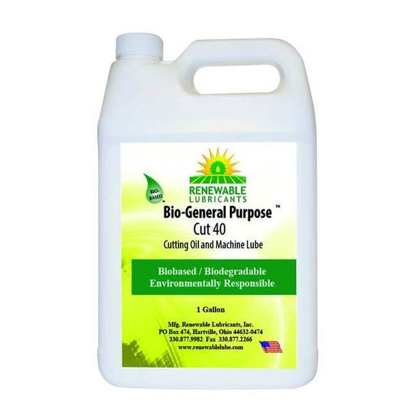 Cutting Oil, Cut 40, Soluble Oil, 1 gal, Jug, Transparent