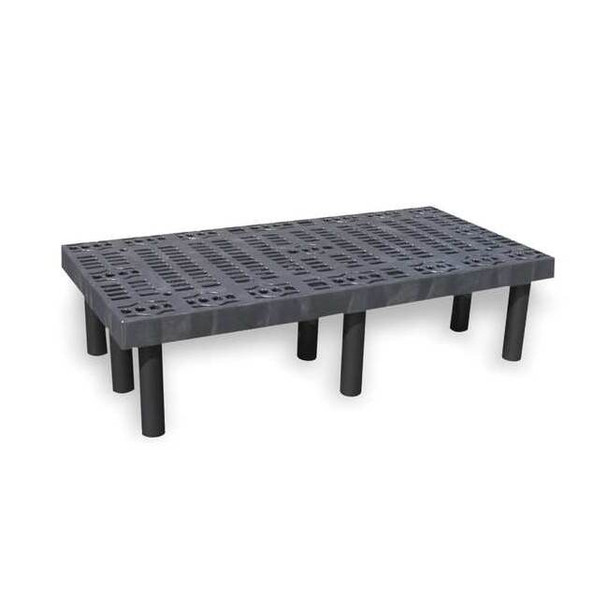 Structural Plastics Dunnage Rack,700 lb.,HDPE,48 W x 24 D D4824